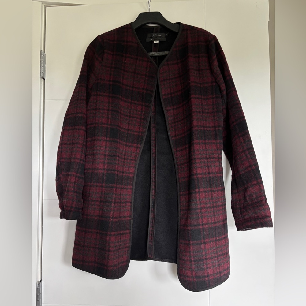 Plaid Women's Jacket - Black and Red